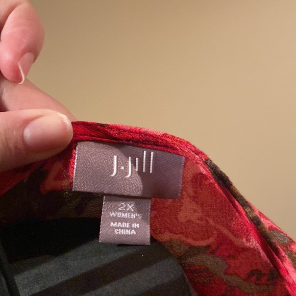 j. jill long sleeve floral print blouse - Picture 3 of 3